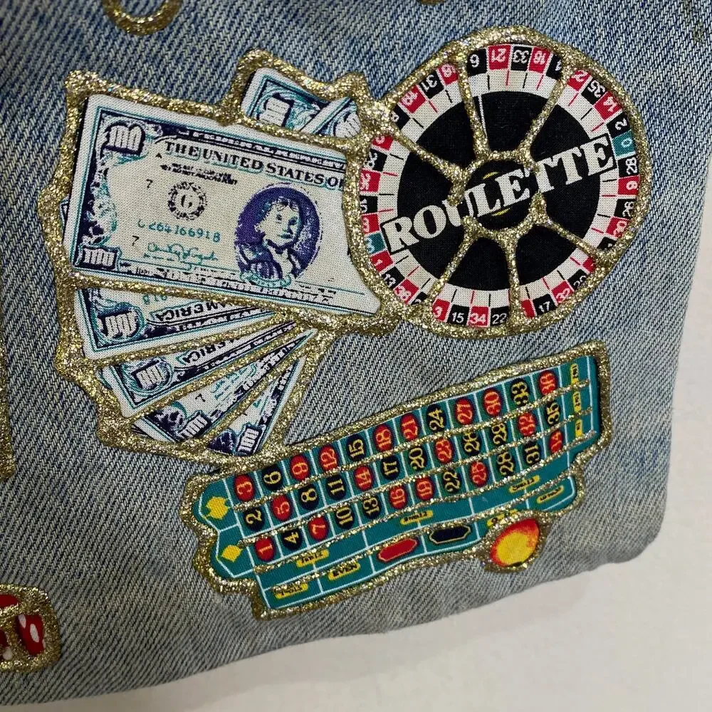 Las Vegas Vintage UNIQUE Hand Crafted Jean Shoulder Bag Made from Levi's 550